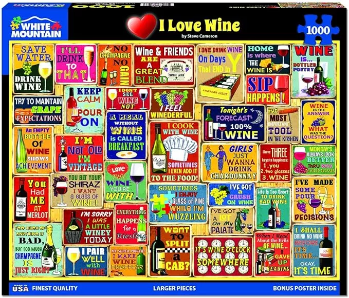 I Love Wine (1840pz) - 1000 Piece Jigsaw Puzzle
