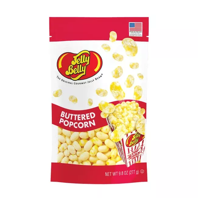 Jelly Belly Buttered Popcorn Jelly Beans - 9.8 oz Pouch Bag