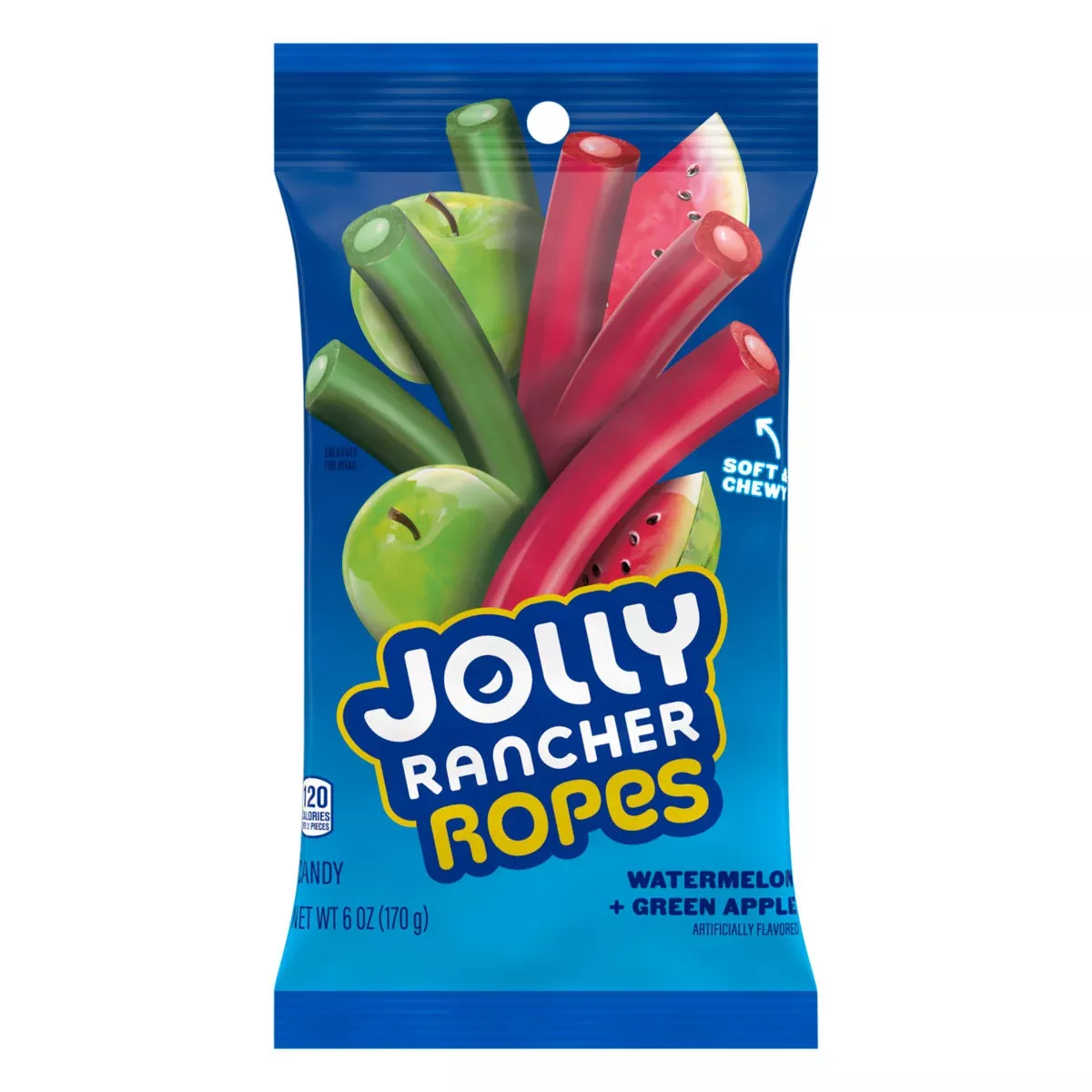 Jolly Rancher Watermelon & Green Apple Ropes 6oz Peg Bag