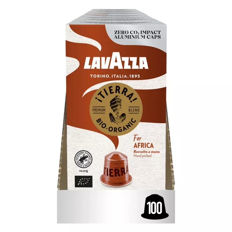 Lavazza Tierra for Africa Nespresso Compatible Coffee Capsules 10x10
