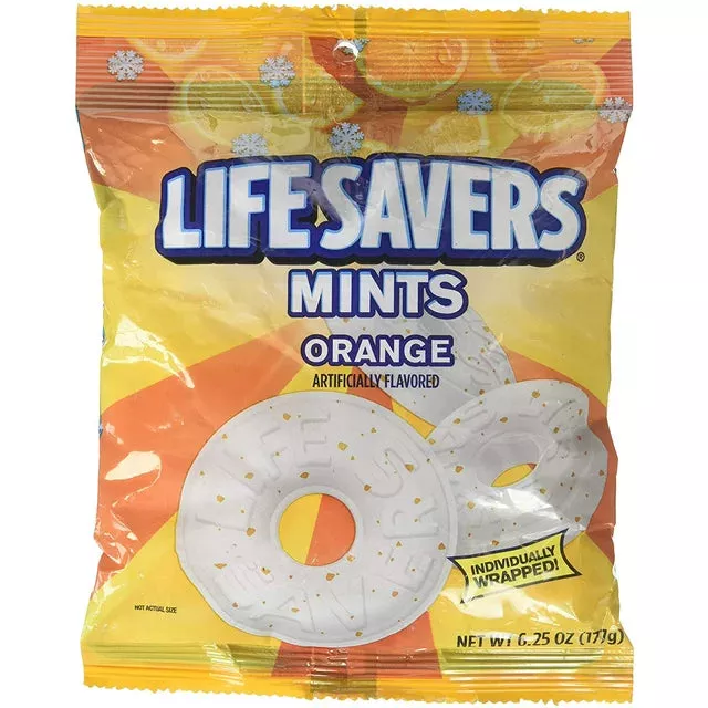 Lifesavers Orange Mints 6oz Peg Bag