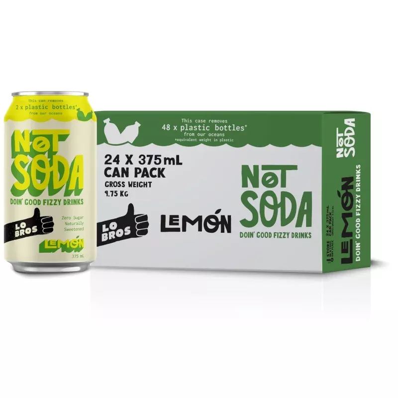 Lo Bros No Soda Lemon (24 x 375mL)