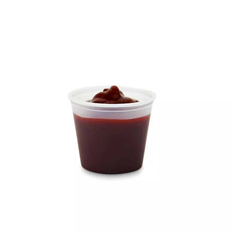 Luck pack ASJ-01-000 translucent ps 1 oz 30ml portion/sauce cup with lids for retail