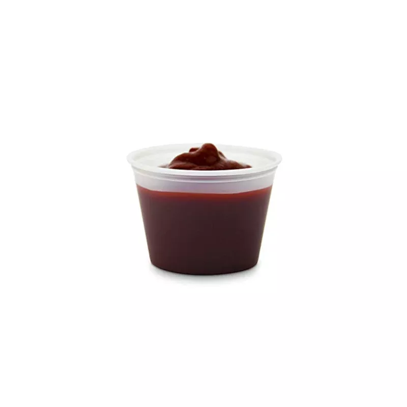 Luck pack ASJ-0D75-000 translucent ps 0.75oz 23ml portion/sauce cup with lids for retail