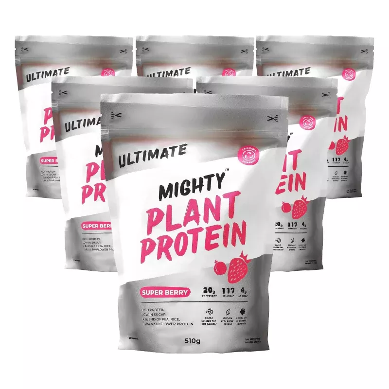 Mighty Plant Protein Powder Superberry 6x510g