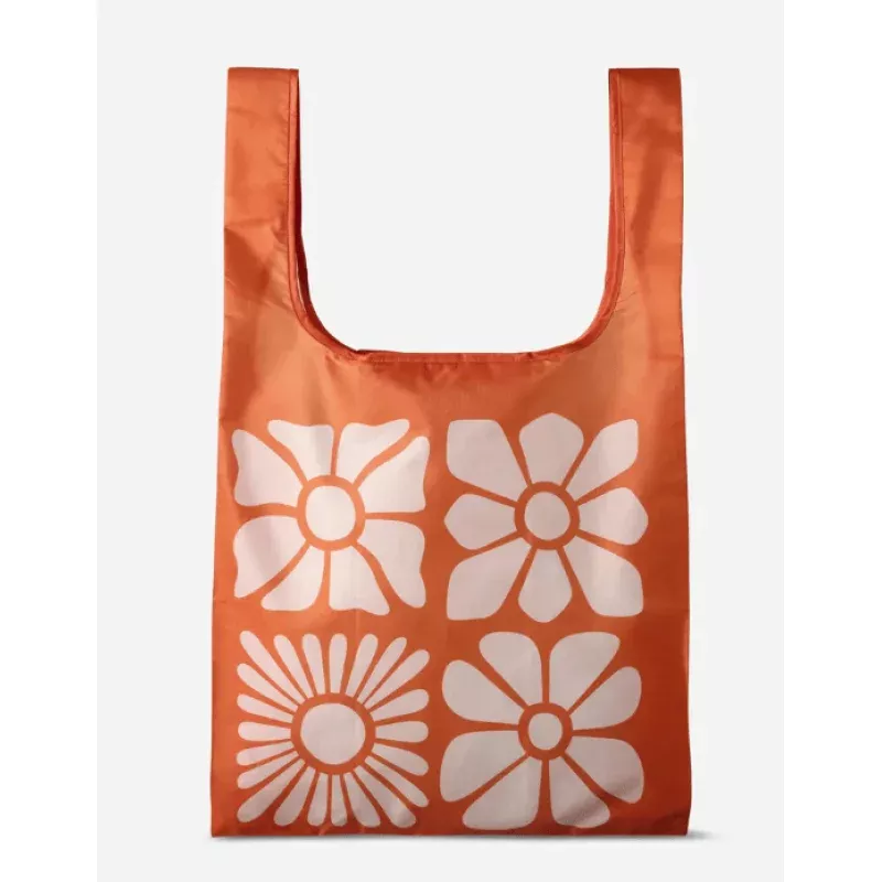 Nomadix Pocket Tote in Big Flowers Expedition Orange