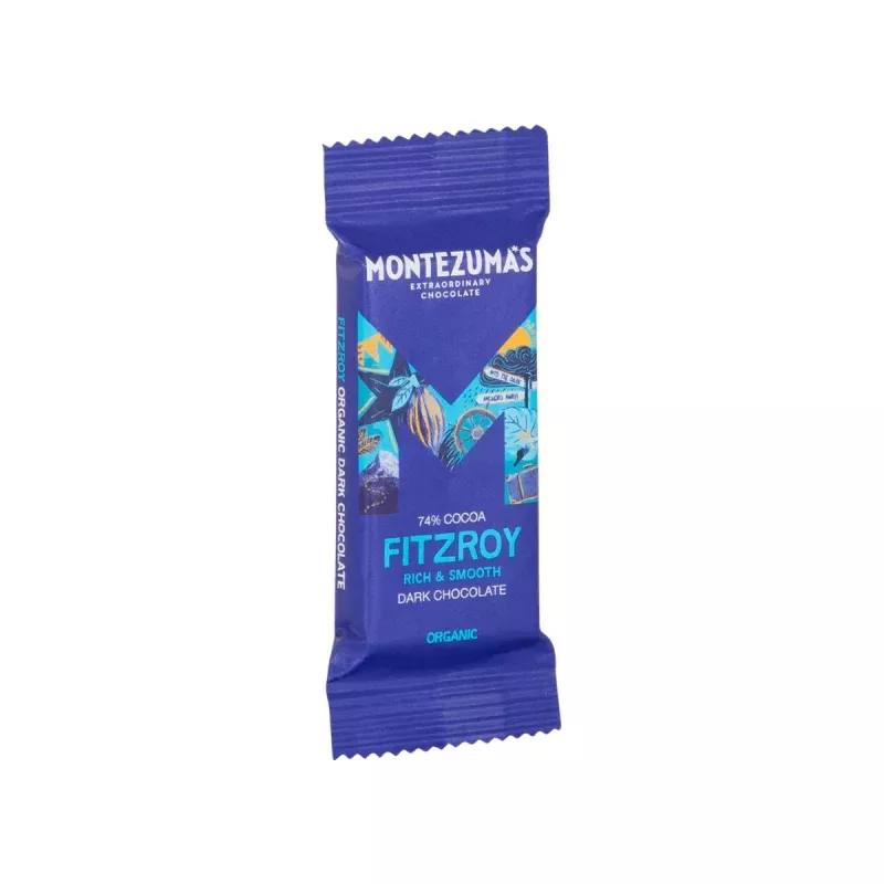 Organic Fitzroy 74% Cocoa Dark Chocolate Mini Bar (Vegan, Gluten-free), 25gm