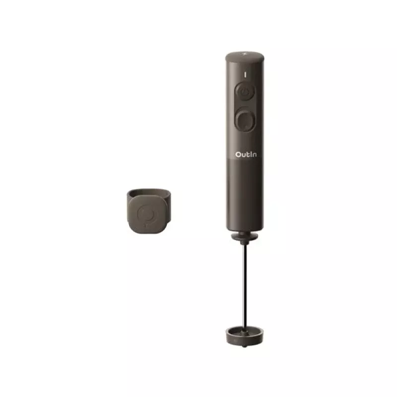 OutIn LattoGo Milk Frother|Tundra Brown&Starburst Silver