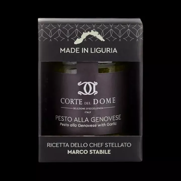 (PRE-ORDER) Corte del Dome Pesto Genovese with garlic in glass jar, 6.34 oz