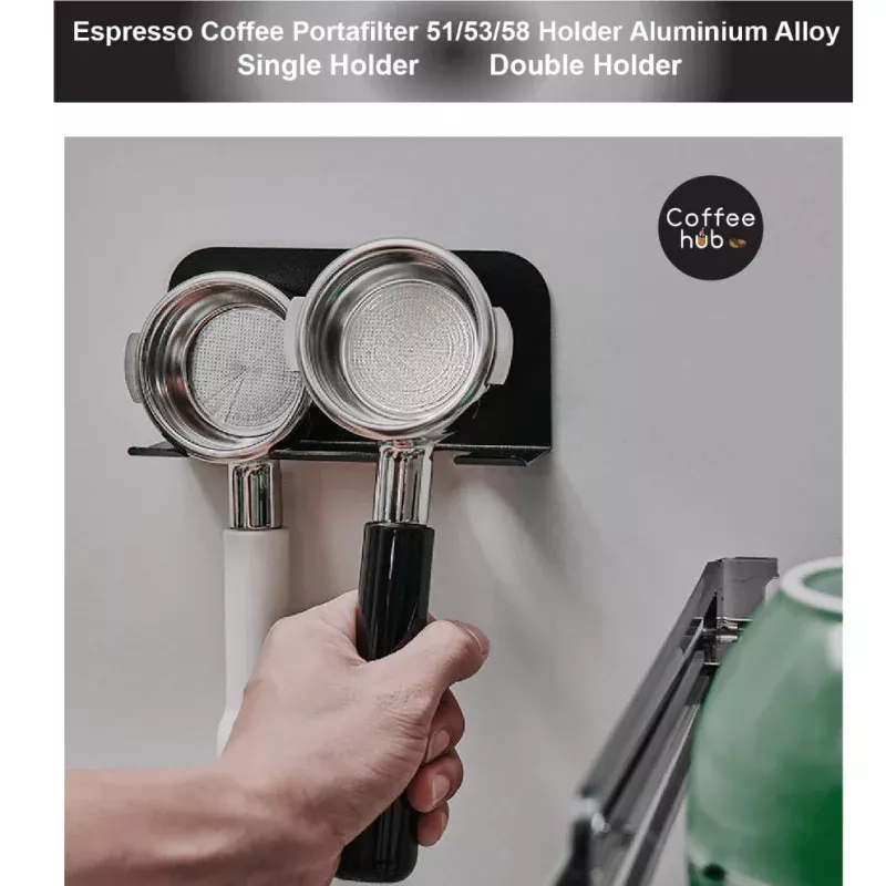 (READY STOCK)Coffee Espresso Bottomless Portafilter 51/53/58mm Wall Rack Holder Wall Mounted Barista Tool
