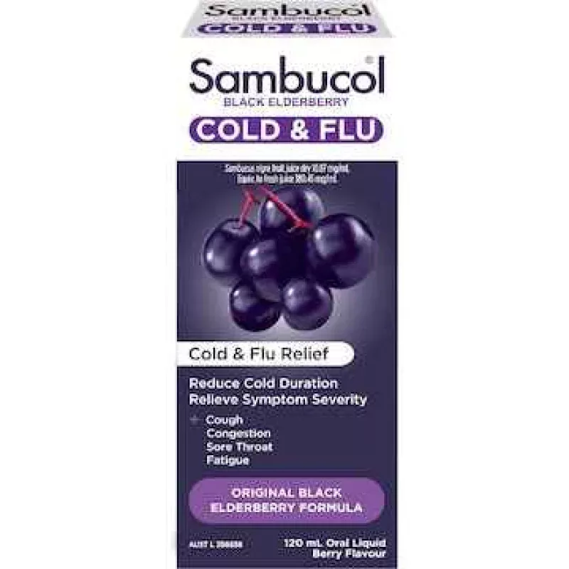 Sambucol Cough Syrups Cold & Flu Liquid 120mL