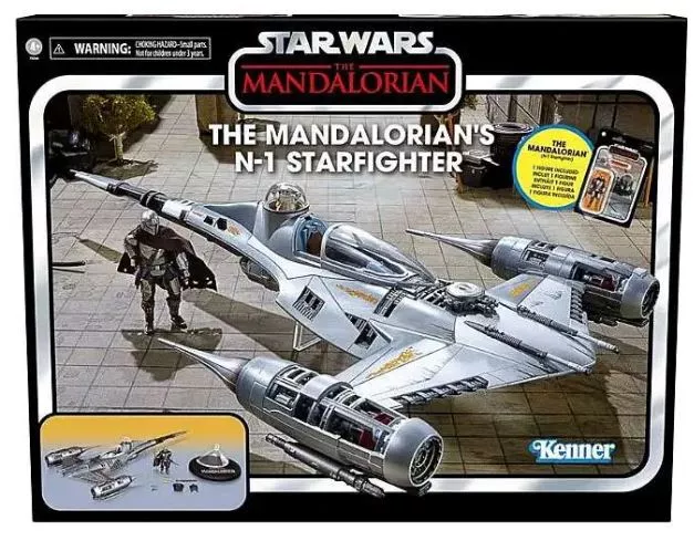 Star Wars The Mandalorian Vintage Collection N-1 Starfighter 3.75-Inch Vehicle [with Mandalorian & Grogu Figures]