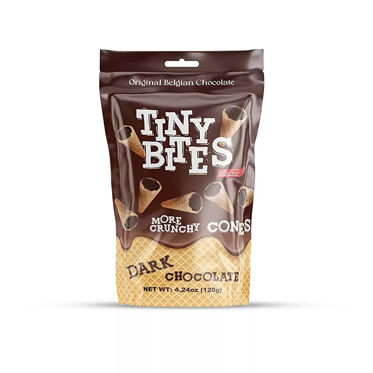 Tiny Bites Dark Chocolate Waffle Bites Peg Bag - 4.24oz