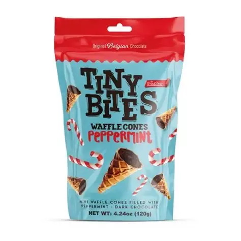 Tiny Bites Peppermint Chocolate Waffle Bites Peg Bag - 4.24oz (SNG12)