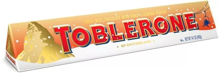Toblerone Milk Chocolate W/Honey & Almonds Holiday Ski Lift Bar 12.6oz
