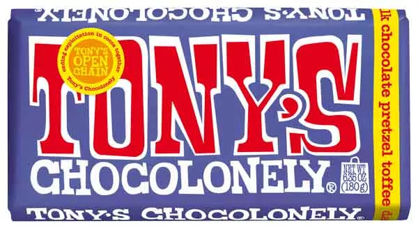 Tony's Choco 42% Milk Chocolate Bar with Pretzel Toffee - 6.35oz