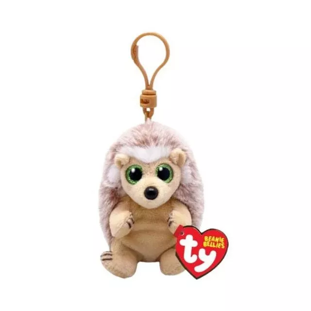 Ty Plush Beanie Bellies: Bumper, Tan Hedgehog Clip (SNG6)