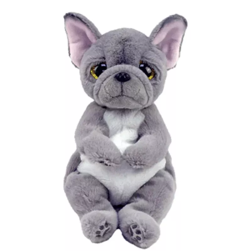 Ty Plush Beanie Bellies: Wilfred, Gray Dog Medium (SNG4) (DISC)