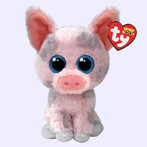 Ty Plush Beanie Boos: Hambone, Pink Pig Small (SNG6) (DISC)