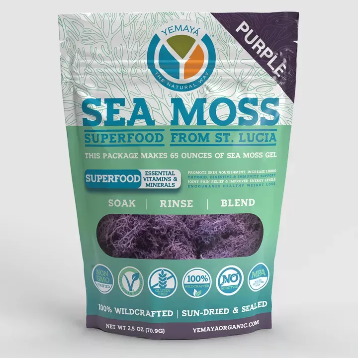 Wildcrafted PURPLE Sea Moss - 2.5oz Pouch