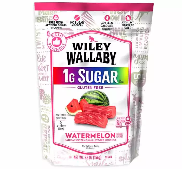 Wiley Wallaby Watermelon Low Sugar 5.5oz Peg Bag