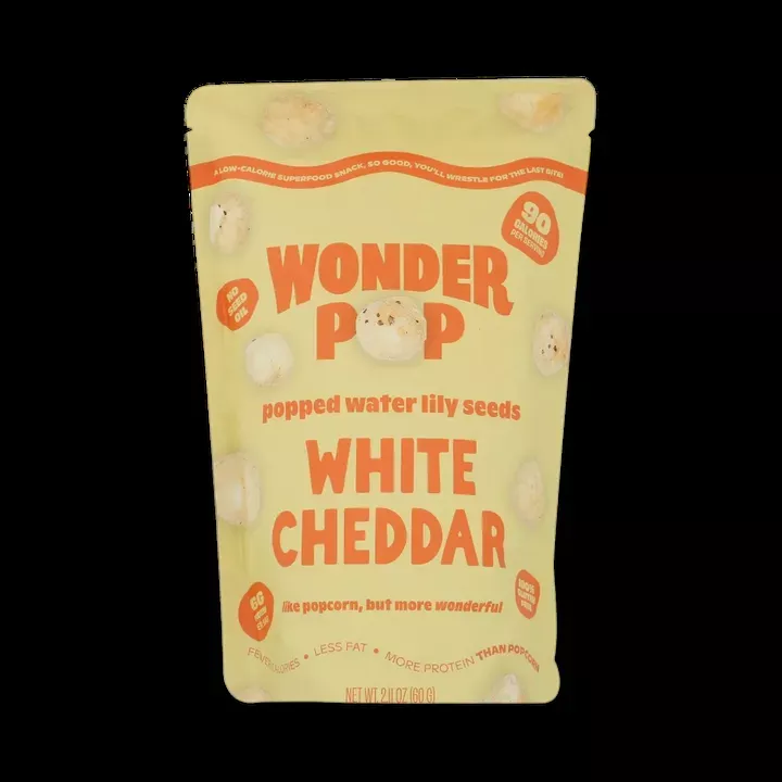 Wonderpop Popped Water Lily Seeds - White Cheddar