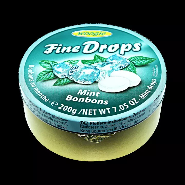 Woogie Mint Drops Sanded Candies 200g Tin