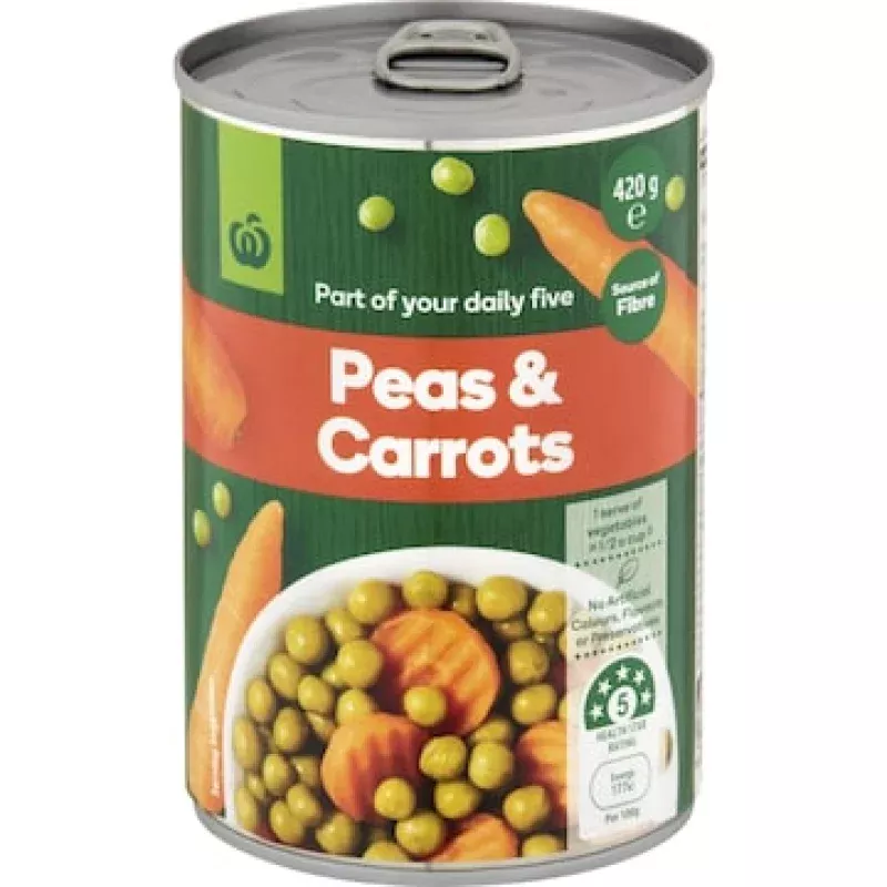 Woolworths Peas & Carrots 420g
