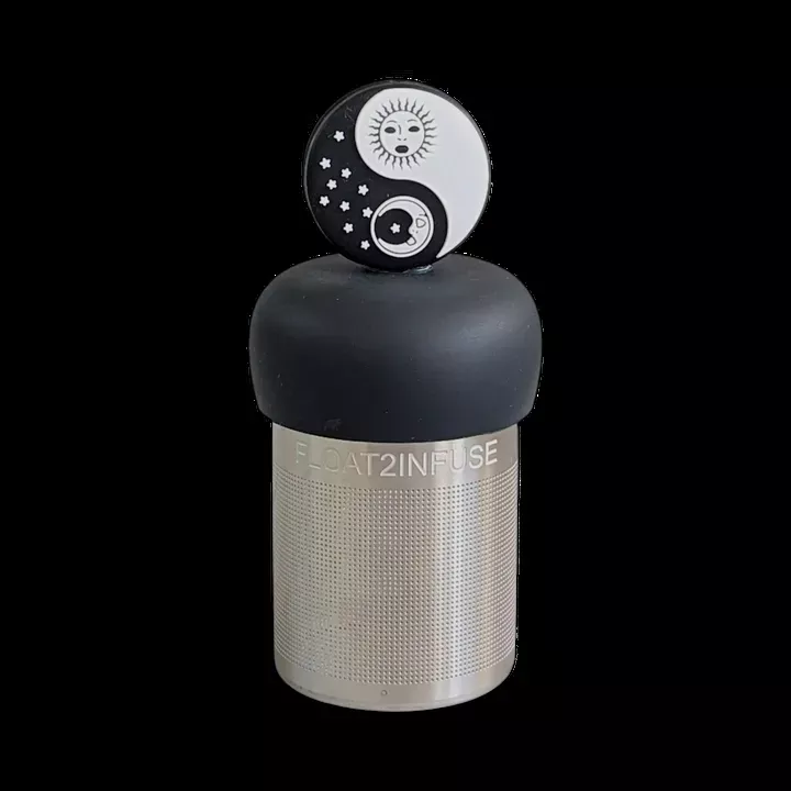 Yin Yang Sun Moon | Floating Tea Steeper | Grey Base | Black