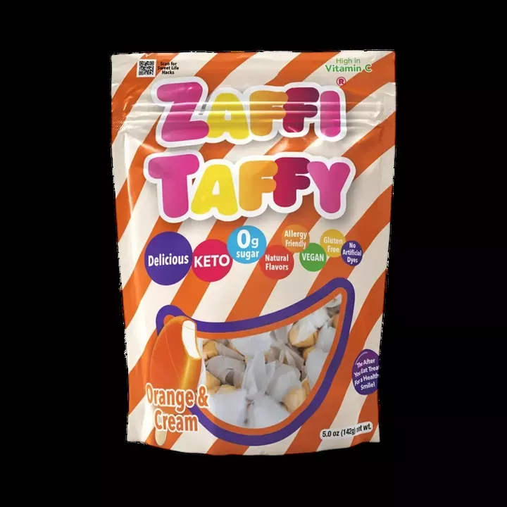 Zaffi Taffy Zero Sugar Orange Cream