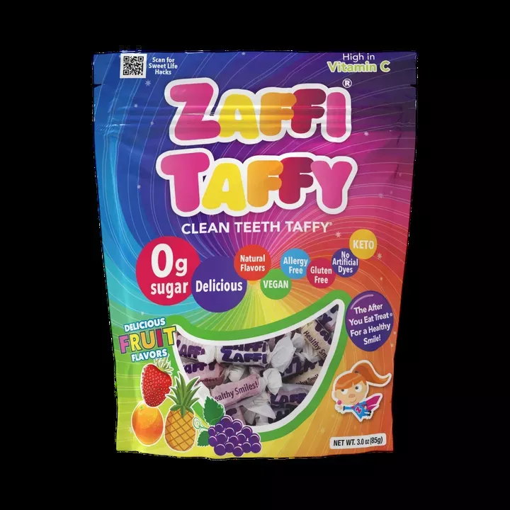 Zaffi Taffy Zero Sugar Variety Fruit - 3oz Pouch