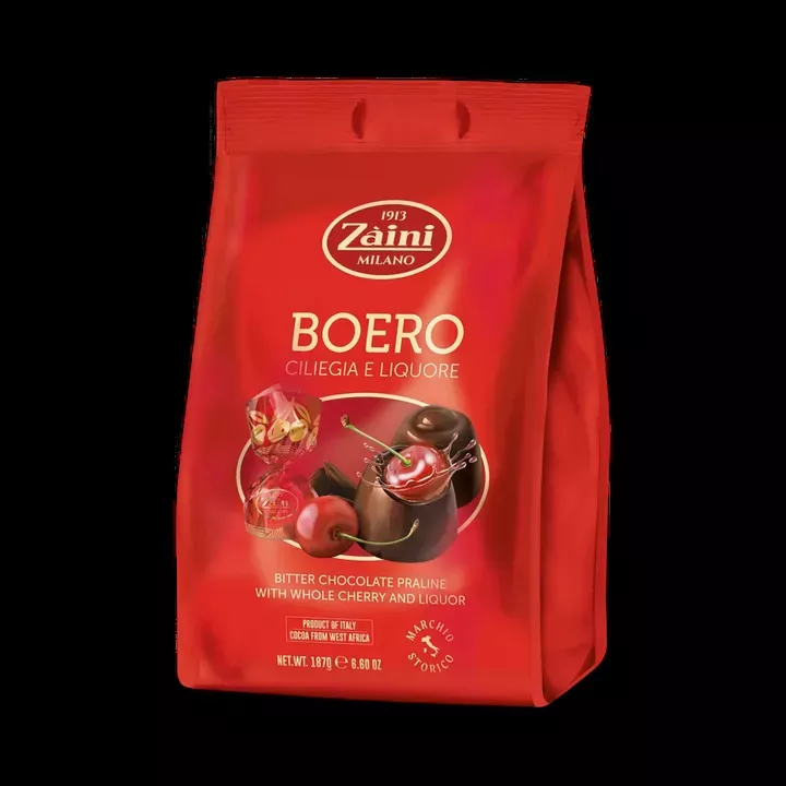 Zaini Classic dark Choc. w/Cherry N'cherry Liquor 187g Bag