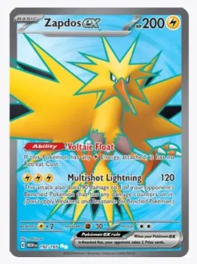 Zapdos ex (Full Art) SV: Scarlet and Violet 151 #192/165