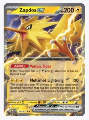 Zapdos ex SV: Scarlet and Violet 151 #145/165