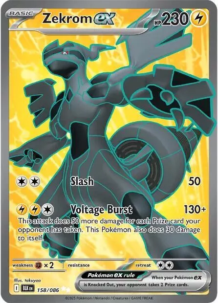 Zekrom ex (Secret) - 158/086 - Black Bolt - English