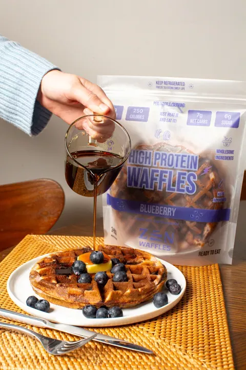 Zen High Protein Waffles - Blueberry