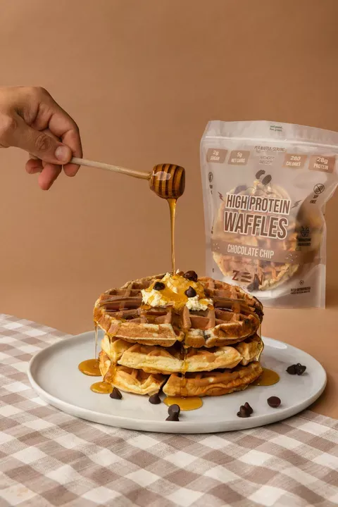 Zen High Protein Waffles - Chocolate Chip