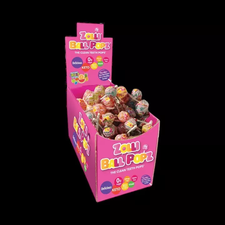 Zolli Zero Sugar Ball Popz 50ct Counter Display