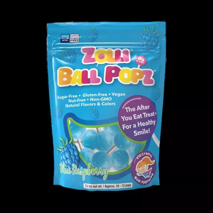 Zolli Zero Sugar Ball Popz Blue Raspberry - 5.2oz Pouch
