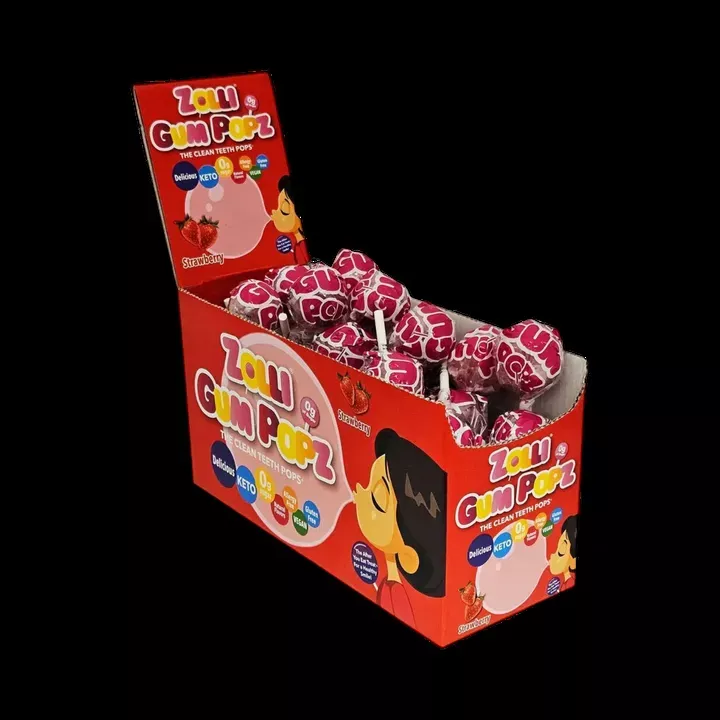 Zolli Zero Sugar Gum Popz 40ct Counter Display