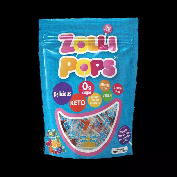 Zollipops Zero Sugar Variety 5.2oz Resealable Pouch