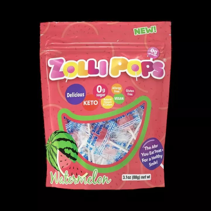Zollipops Zero Sugar Watermelon - 3.1oz Pouch