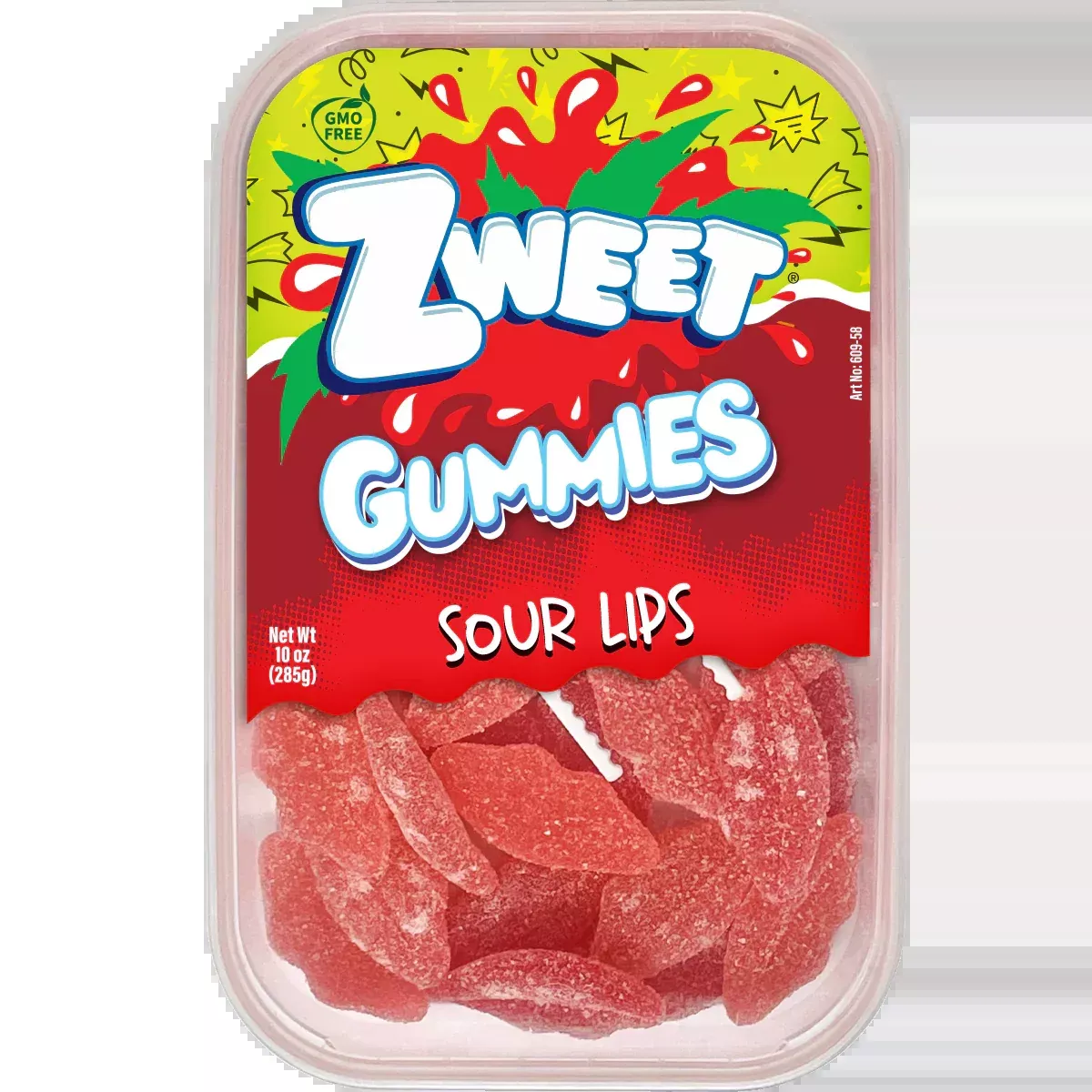 Zweet Gummy Sour Lips 10oz