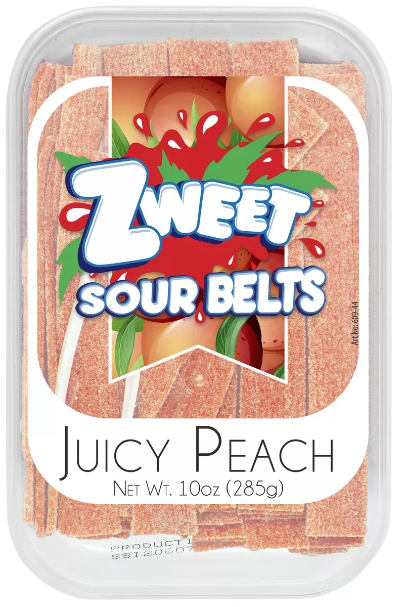 Zweet Sour Belts Juicy Peach 10oz